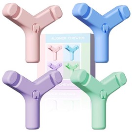 HEMILAB Paquete De 4 Masticadores De Alineador, Masticables De Alineador De Mano En Forma De Y Para Invisalign, Compatibles Con Tirantes Invisalign, Alineador, Retenedor