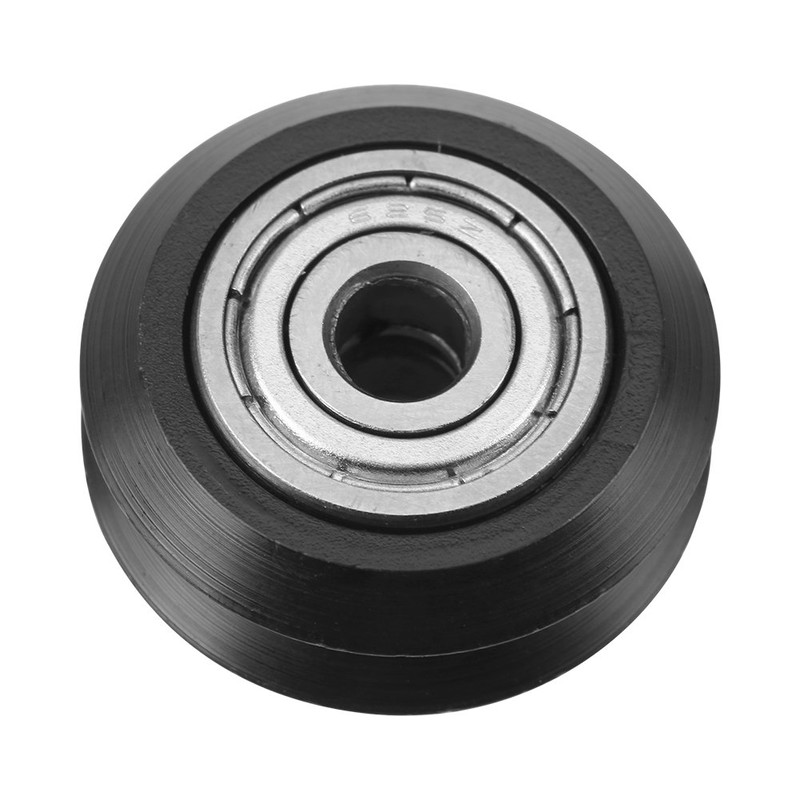 Oumefar Pack of 10 Deep Groove Pulley Pulley Metal V-Rail