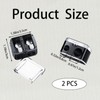2 PCS fKiZanthene Eyeliner Sharpener, 2-Hole Makeup Sharpener, Compact Eyebrow