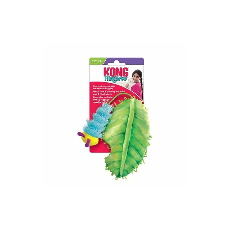 KONG Flingaroo Caterpillar Catnip toy