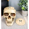 Ebros DOD Ossuary Skull Cranium Coaster Set Statue Holder W/6