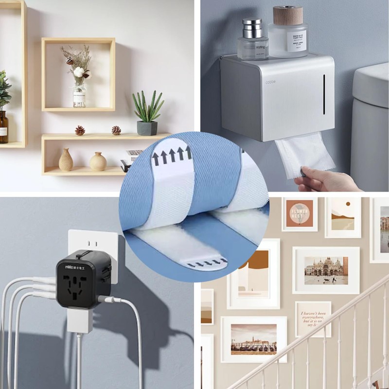 MJFENDAI Picture Hanging Strips Heavy Duty, 30-Pairs(60 Strips) No Nails