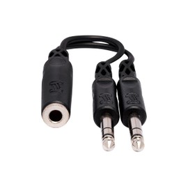 Hosa YPP-308 1/4 Inch TRSF to Dual 1/4 Inch TRS Y Cable