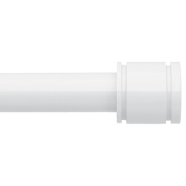 Curtain Rods for Windows 20 to 136 Inches,Including Innovative Brackets and Buckles,Adjustable Length,Diameter 1",Easy to Install (Ivory White, 35"-143")