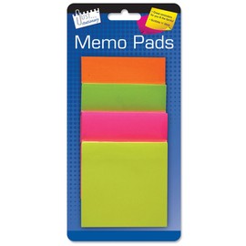 Just Stationery 5927 75 mm Sticky Memo Pads – Pack of 4