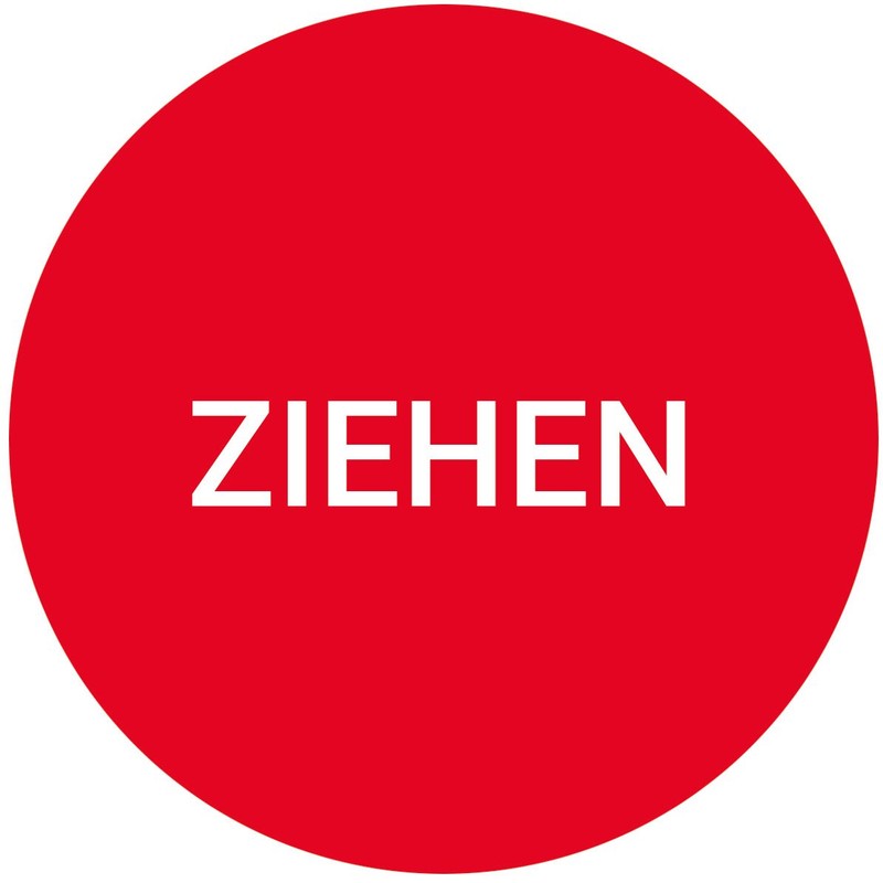 PVC Sticker Door Sign Press and Pull (Single) Diameter 9.5