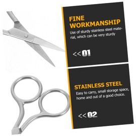 WOONEKY Multi-function Eyebrow Nose Hair Scissors Compact Beauty Grooming Tool