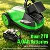 Small Electric Lawn Mower, Mini Cordless Lawn Mower with 2x4.0Ah