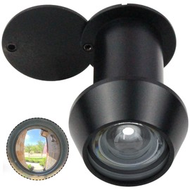 Earl Diamond - Peep Holes for Door, Solid Brass 220-Degree Door Viewer Peephole with Heavy Duty Rotating Privacy Cover for 1-3/8" to 2-23/64" Doors for Home Office Hotel, Hole 22 Black