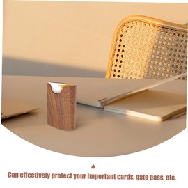 Operitacx International Travel Must Haves Wooden Card Box Business Card Holder Case Wallet