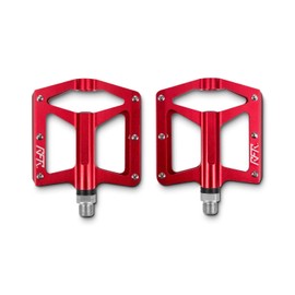 Cube RFR Race 2.0 Flat Mountain Bike Pedals - Red/Ready for Race Lightweight Nylon Biking Trail MTB Off Road Pin Dirt Jump Enduro Cycling Cycle Downhill Grip Ride Platform Part Aluminium Alloy