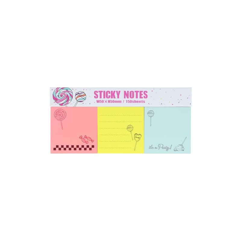 Sunstar Stationery S2840391 Sticky Note Pad Party Time Candy