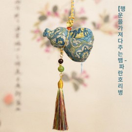 Summer natural chrysanthemum incense props Chinese style gift, blue gourd, filling + jasmine fragrance + gift box, 1 set / 여름용 천연 국화 향비 소품 중식 스타일 선물용, 블루 호리병, 충전재+재스민 향+선물 상자, 1세트