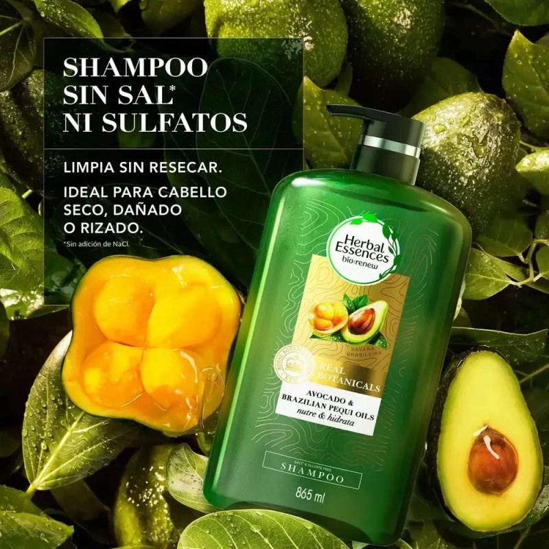 Shampoo Sin Sal Aguacate 865 ml Bio:Renew Herbal Essences
