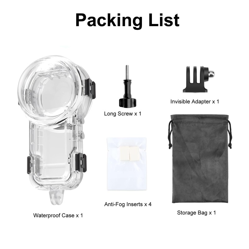 PULUZ 60m Waterproof Dive Case for Insta360 X5, Invisible Underwater