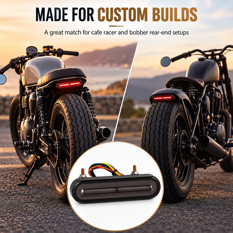 60 LED Motorcycle Tail Light for Rear Lighting – 3-in-1