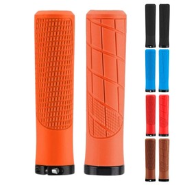 Andinus MTB Mountain Bike BMX City 135mm Soft Ergonomic Grip with Adjustable Clamp - Available in Red, Orange, Blue, Brown and Black (Orange)