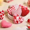 Valentine’s Day Stuffed Fabric Heart, 8 Pieces Heart Shaped Ornaments,