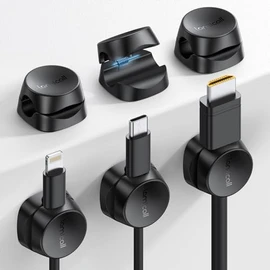 Lamicall 6 Piezas Organizador de Cables - Cerradura 1s Estirar el Cable Fácilmente Cable Manageme...