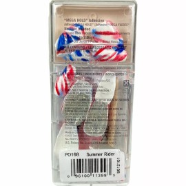 Dashing Diva NEW Dashing Diva Magic Press Manicure Long Coffin Red White Blue Silver Glitter