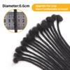 Ainimiu 6-18 Inch Dreadlock Extensions Human Hair 0.6cm Thin Loc