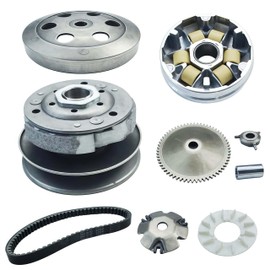 GY6 50cc clutch set, clutch Assembly and Variator Kits with 669 belt, fit for 139QMB GY6 50cc Engine Scooter Atv and Go karts Taotao Roketa Sunl
