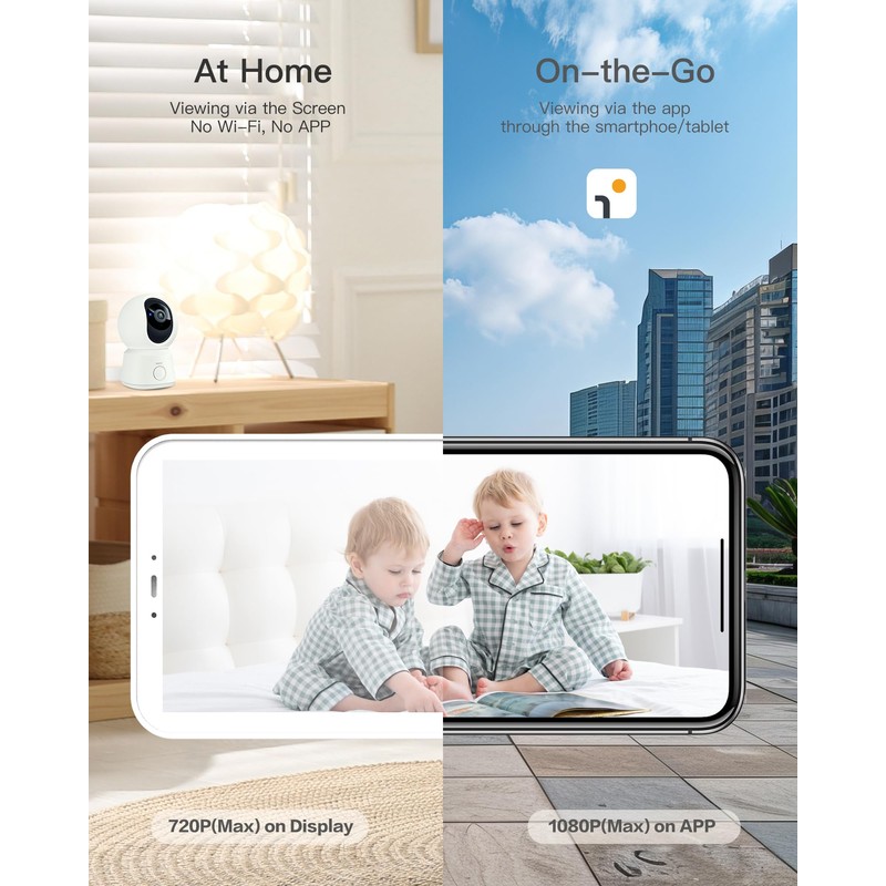 ARENTI 4MP 2.4G&5G WiFi Baby Monitor with Camera and Audio,