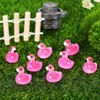 Toyvian 100 Pack Mini Resin Flamingos Ornaments Glow in Dark
