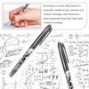 8pcs Erasable Pens Black Friction Pen, 0.7mm Rub Out Pens