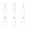 LT Easiyl 40Pcs White Plastic Curtain Hooks 34mm Curtain Rail