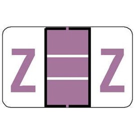 15/16"H x 1-1/2"W Lilac Tab & Jeter Compatible 1" Alpha Label 'Z' (500/Roll) - TBBS-91146