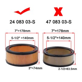 Fremnily Compatible with GY20576 Air Filter AM101207 Oil Filter M145667 Fuel Pump Fit Deere G100 G110 L130 M655 M665 LT1050 GT1554 SLT 1554 Lawn Mower Kohler 24 083 03-S 24 083 05-S