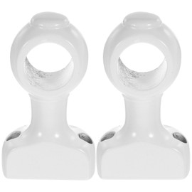 BESPORTBLE 2Pcs White Wooden Curtain Pole Brackets: Wooden Curtain Pole Bracket Curtain Rod Bracket White Track Wooden Base