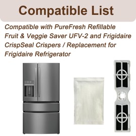 Beaufan 3 PCS PureAir AF-2 ‎(FRGPAAF2) Refrigerator Air Filter and 6 PCS PK-1 (FRPAPKRF) Fruit and Veggie Saver Refill Compatible with Frigidaire Refrigerator