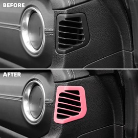 SQQP Dashboard Side Air Conditioning Vent Trim Cover Fit for 2018-2023 Jeep Wrangler JL JLU & Jeep Gladiator JT(Pink)