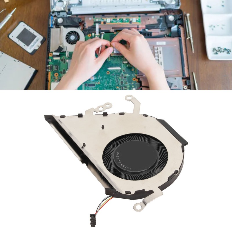Laptop Cooling Fan 4Pin Connector Aluminum Alloy ABS Light Small