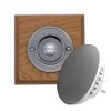Modern Living Square Wireless Doorbell in Honey and Brushed Nickel