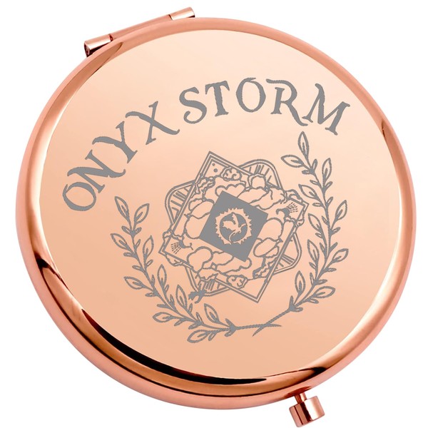 MYSOMY Onyx Storm Make-up-Spiegel, Empyrean-Buch-Serie, inspiriertes Geschenk, Violett und Xaden