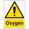 V Safety Oxygen Warning Sign - 150mm x 200mm -