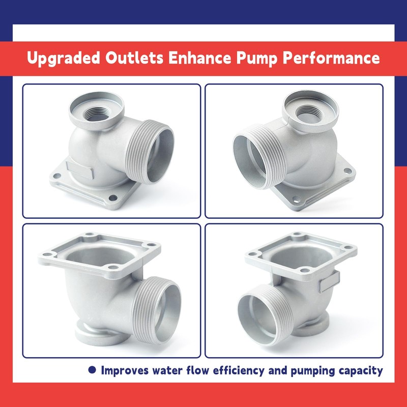 Dusledel NPT Threaded Outlet with 4 Bolts Replacement for Predator