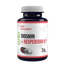 Hepatica Diosmin Hesperidin 500mg 60 Vegan Capsules, 3rd Party lab Tested, High Strength Supplement, No Fillers or Bulkers