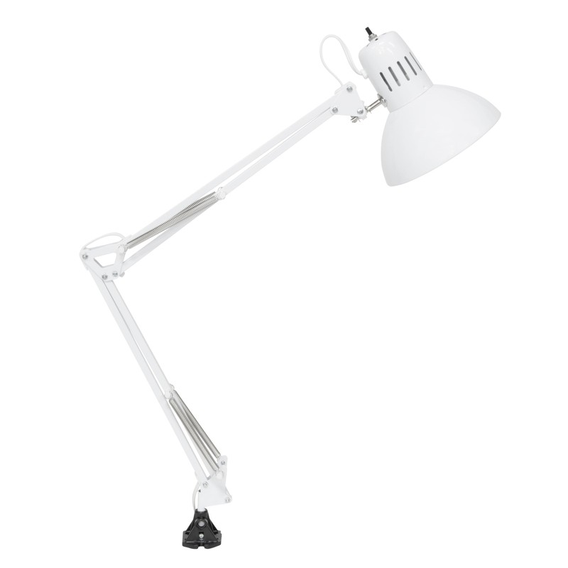 Studio Designs Swing Arm Lamp, 13-watt, White, 6.5" W x