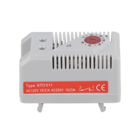 Mechanical Thermostat, 0-60°C Adjustable Normally Open Temperature Controller Switch for Heater Filter Fan Cooling Equipment Other Signal Device (Blue Button) (KTO011)