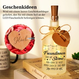 Gifts for Girlfriend - LED Bottle Light with Saying, Best Friend Gifts Birthday, Gift Ideas Girlfriend Christmas Birthday Friendship Thank You Illuminated Decorative Bottle with Stopper