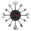 CIGERA 14" Kitchen Cutlery Wall Clock with Forks and Spoons