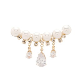 Pearl Brooch Sweater Shawl Clips Faux Rhinestone Pearls Brooch Safety Pin Lapel Pin Badge Dresses Clothing Accessories Jewelry