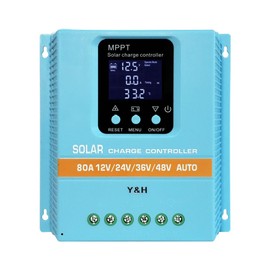 SOGTICPS 80A MPPT Solar Charge Controller 12V 24V 36V 48V LCD Display Battery Intelligent Regulator Max 100V Input Dual USB for Lead-Acid/Lithium