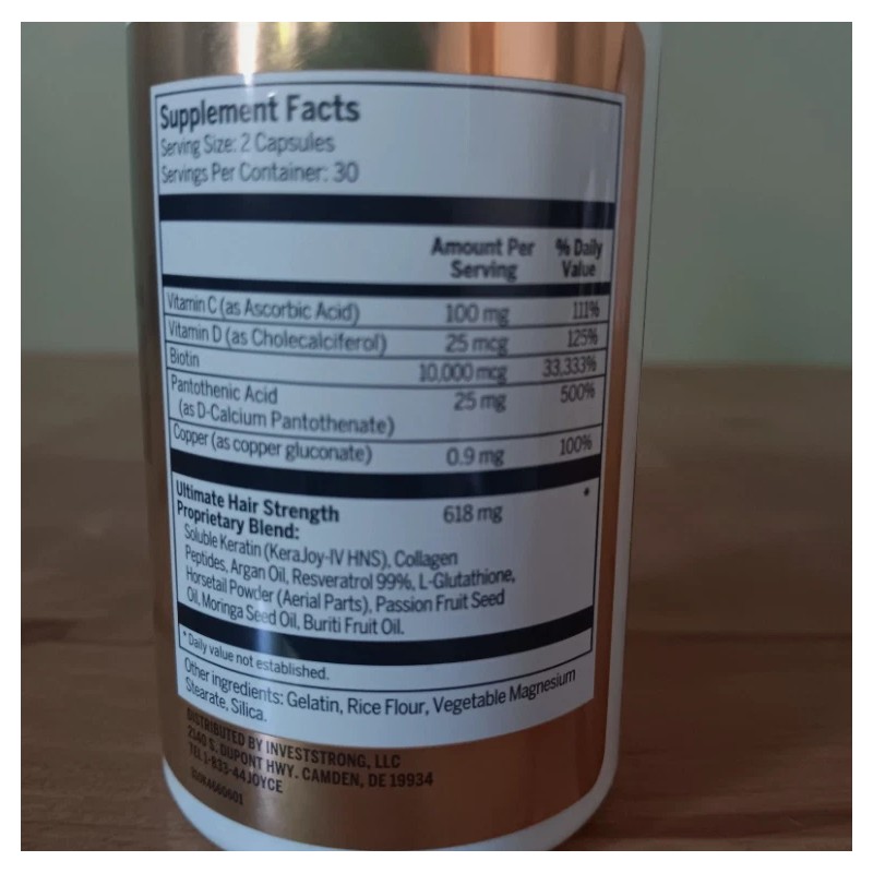 Joyce Giraud 3x Joyce Giraud Ultimate Hair Strength Pro Supplement