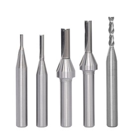 AKYLIN Groove Cutter 8 mm Shank 5 Pieces, Groove Cutter Set 2/3/4/5/6 mm, Milling Cutter for Router, Groove Chisel Bits, Wood Cutter, Cutter Bits for Woodworking