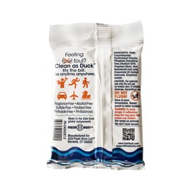 Clean As Duck Body Wipes (1 Pack, 12 Wipes) - Textured Shower Wipes with Vitamin E & Aloe - No Added Fragrance, Alcohol, Sulfates or Parabens